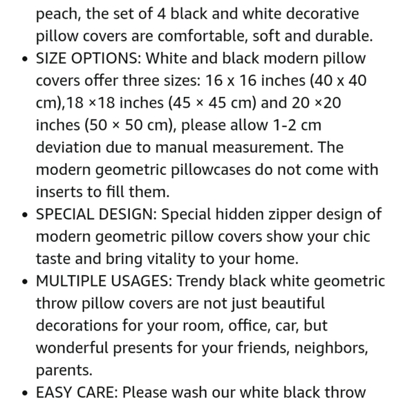 🆕⭐ Farmhouse black and white pillow cover set 4 - Picture 6 of 6